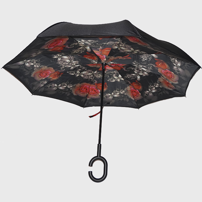 Умный зонт Алая роза