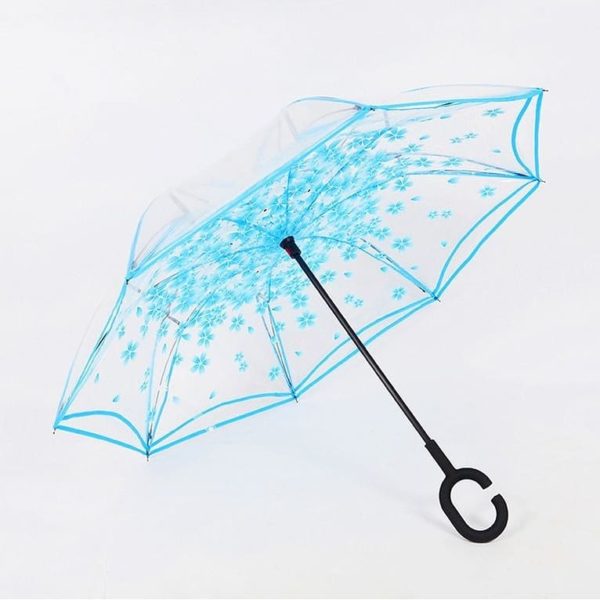 Умный зонт Сакура голубой