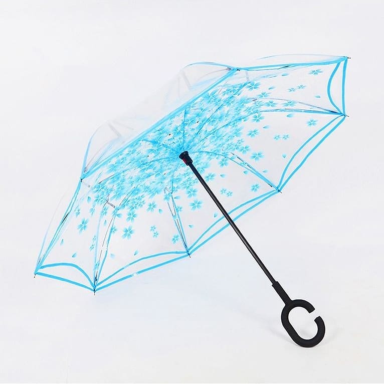 Умный зонт Сакура голубой