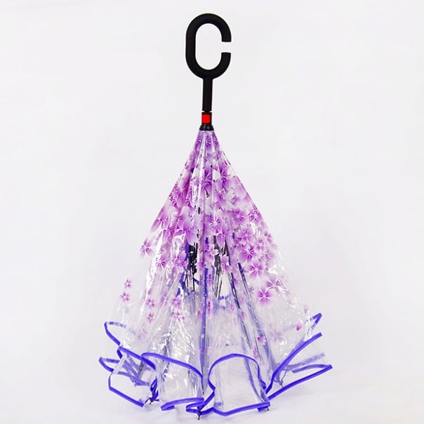 Умный зонт Сакура пурпурный