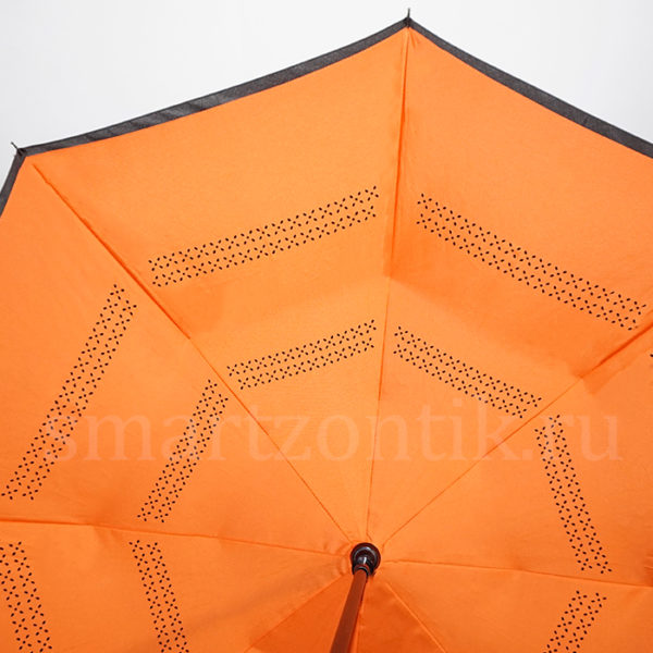 Умный зонт оранжевый