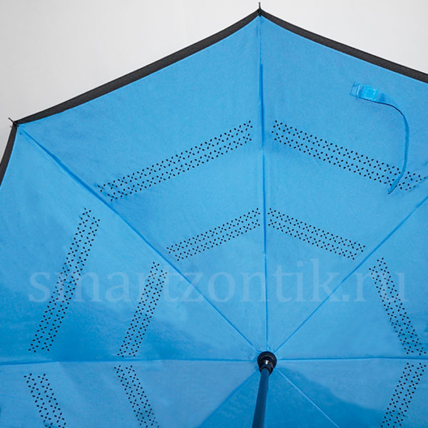 Умный зонт голубой