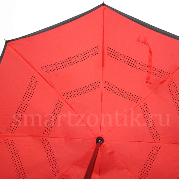 Умный зонт красный