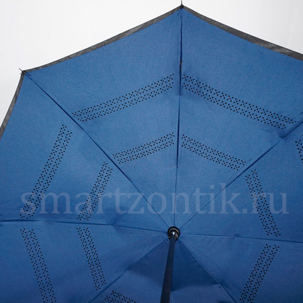 Умный зонт синий