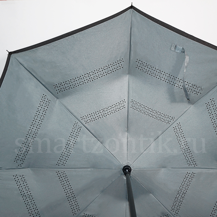 Умный зонт серый